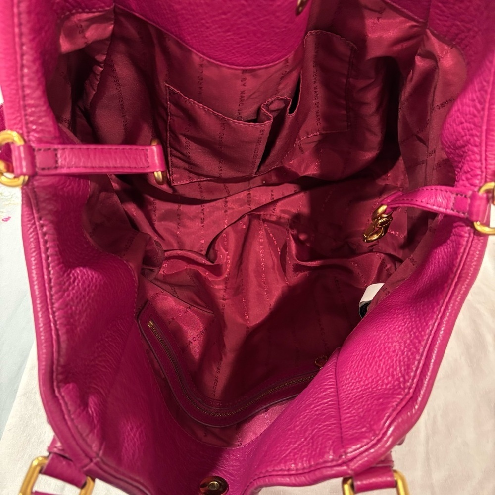 Marc By Marc Jacobs vibrant magenta Pebbled Leather Satchel - Picture 6 of 11